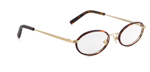 IOLLA Skye Brushed Gold with Deep Havana Glasses