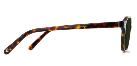 IOLLA Ramsay Sunglasses in Deep Havana with Green Lenses