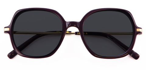 IOLLA Rowan Sunglasses in Plum with Grey Lenses