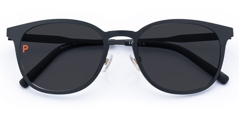 Maxwell Matte Black Sunglasses with Grey Polarised Lenses