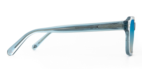 Angus Sunglasses in Teal Crystal with Ocean Glow