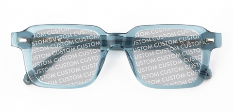 Angus Sunglasses in Teal Crystal with Custom Tint