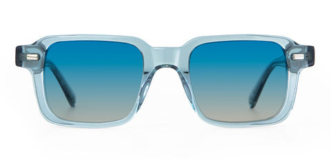 Angus Sunglasses in Teal Crystal with Ocean Glow