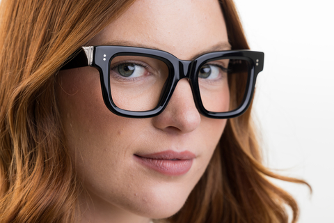 Brodie Black Acetate Square Glasses