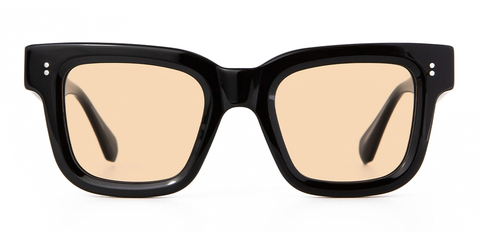 Brodie Sunglasses in Black with Tangerine Tint