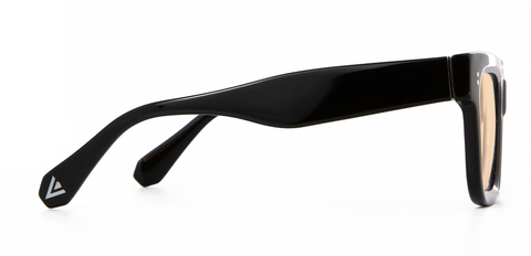 Brodie Sunglasses in Black with Tangerine Tint
