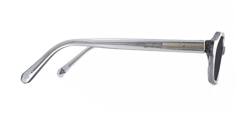 Dunbar Sunglasses in Light Grey Crystal with Grey Lenses