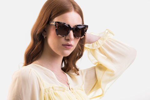 IOLLA Ferne Sunglasses in Vanilla Tortoise with Brown Lenses