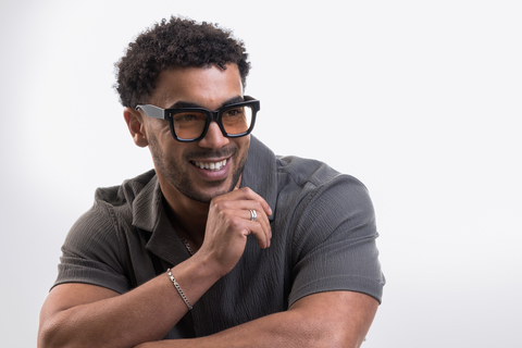 IOLLA Brodie Sunglasses in Black with Tangerine