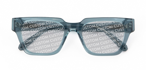 Macrae Sunglasses in Teal Crystal with Custom Tint