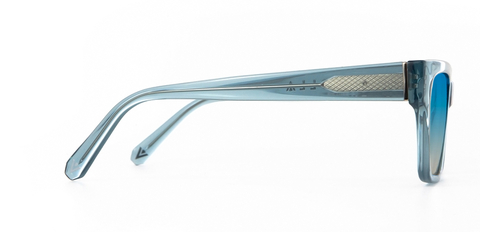 Macrae Sunglasses in Teal Crystal with Ocean Glow Tint