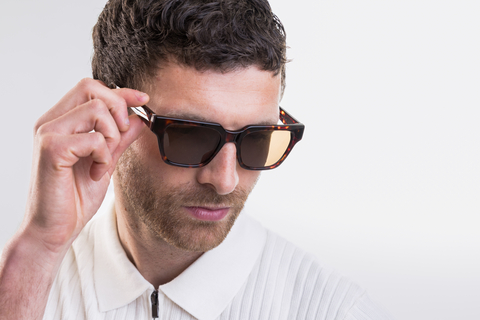 IOLLA Macrae Sunglasses in Deep Havana with Brown Lenses
