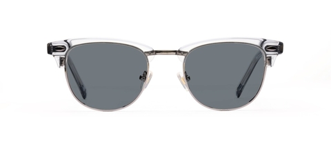 Livingstone Light Grey Crystal Sunglasses with Grey Lenses 