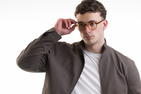 male model wearing Bell Amber Glasses