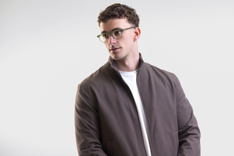 male model wearing Bell Khaki Green Glasses