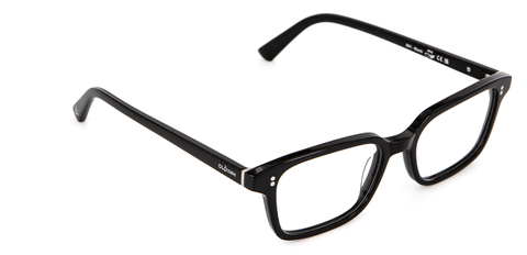Top angle view of 001 Black Square Glasses