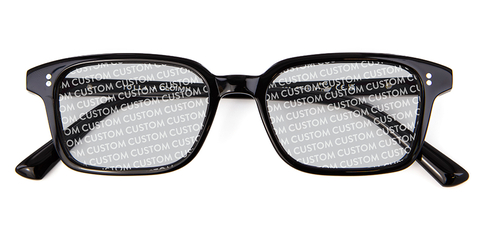 Front view of 001 Black Sunglasses with Custom Tints