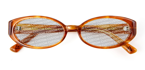 Folded view of 002 Cinnamon Swirl Sunglasses with Custom Tints