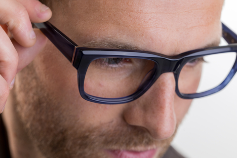 male model wearing IOLLA Maclean Stone Blue Glasses