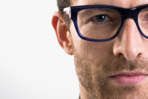 male model wearing IOLLA Maclean Stone Blue Glasses