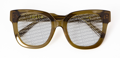 Ferne Sunglasses in Husk Crystal with Custom Tint