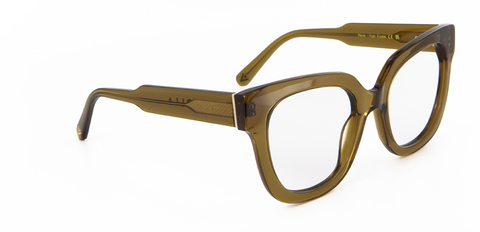 Ferne Glasses in Husk Crystal top angle view