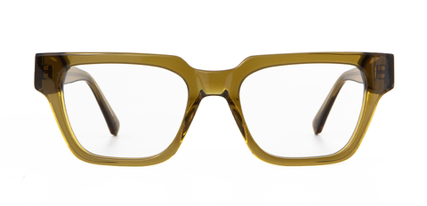 Macrae Glasses in Husk Crystal front view unfolded