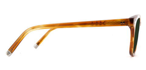 Connolly Cinnamon Swirl sunglasses with green lenses side view